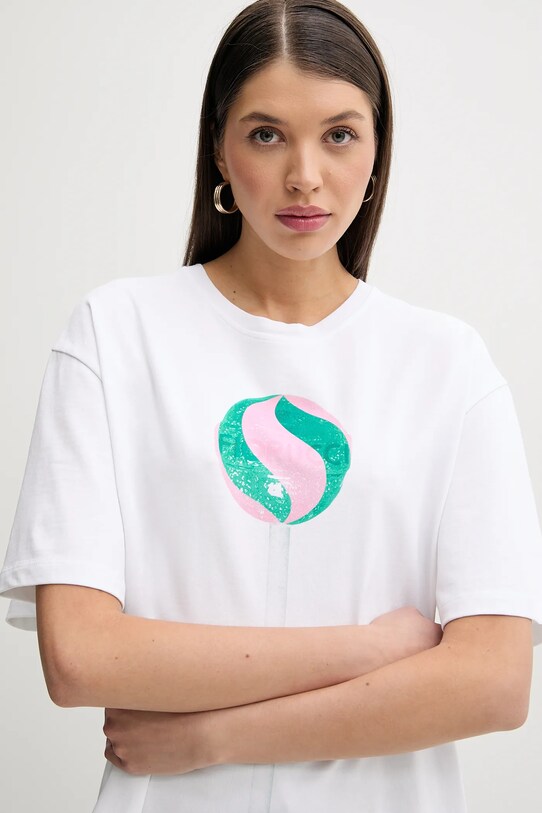 Bavlnené tričko Fiorucci Big Lollipop Print Boxy T-Shirt biela U02SPTSH103CJ01WH04