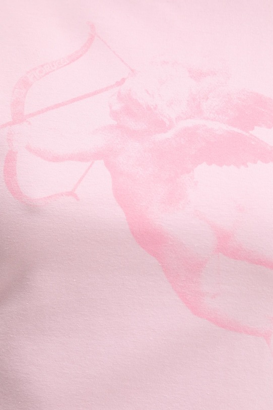 Памучна тениска Fiorucci Cupid Print Cropped T-Shirt W02SPTSH094CJ03PN02 розов