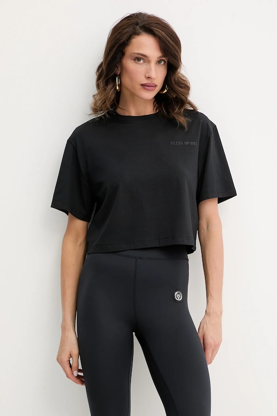 PLEIN SPORT tricou uni negru SAEC.WTK3560.STE001N