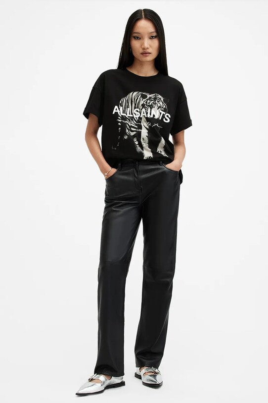 AllSaints t-shirt bawełniany KIT BRIAR czarny W151JB