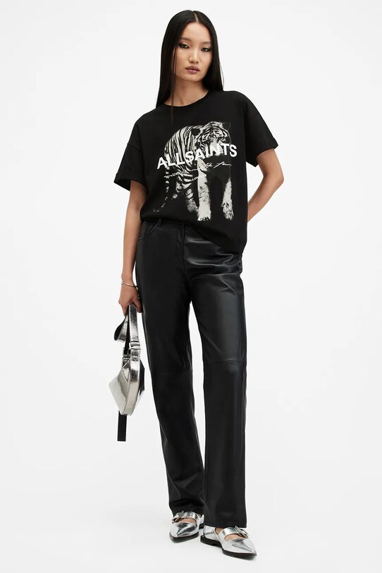 AllSaints t-shirt bawełniany KIT BRIAR W151JB czarny