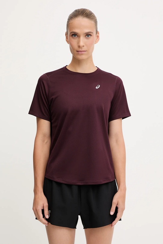 Asics t-shirt do biegania Core bordowy 2012D170