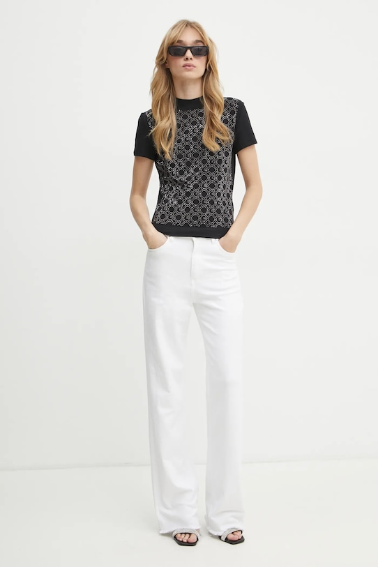 Guess tricou W5RI15.J1314 negru SS25