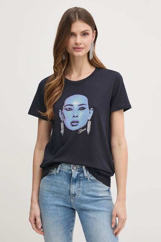 Guess t-shirt regular granatowy W5RI24.K9SN1
