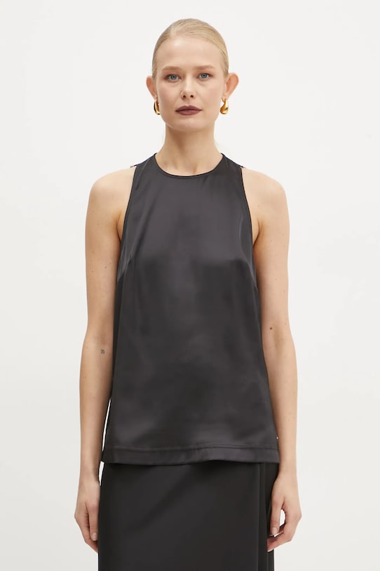 Guess top CHRISTELLE z elastanem czarny W5RH47.WFQC2