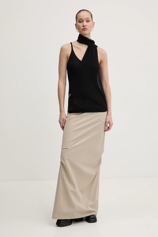 Bluza s dodatkom vune Heliot Emil SS25.W.07.072.BLK01 crna SS25