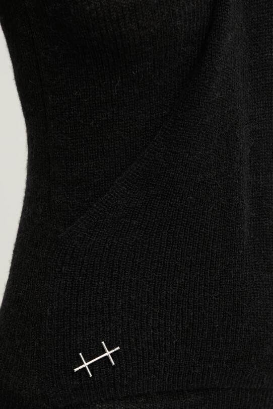Bluza s dodatkom vune Heliot Emil SS25.W.07.072.BLK01 crna