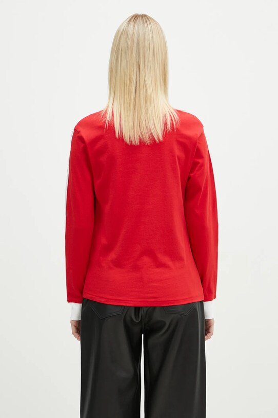 Одежда Хлопковый лонгслив adidas Originals Adicolor 3-Stripe Regular Longsleeve JC5777 красный