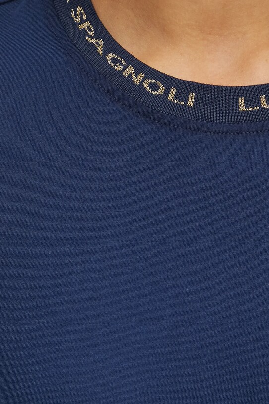 Pamučna majica Luisa Spagnoli 541854 mornarsko plava