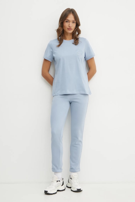 Bavlnené tričko Luisa Spagnoli 541844 modrá SS25