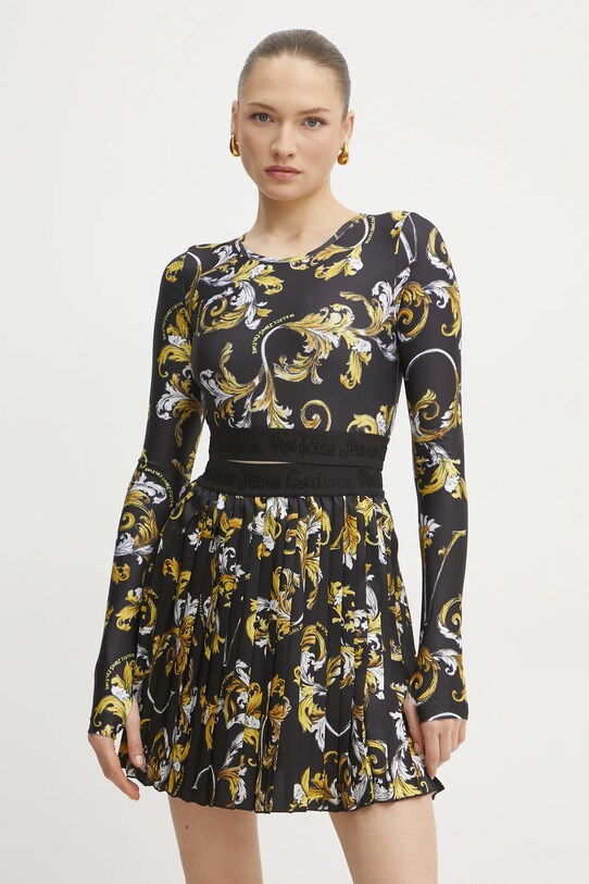 Лонгслів Versace Jeans Couture slim чорний 78HAH218.JS470