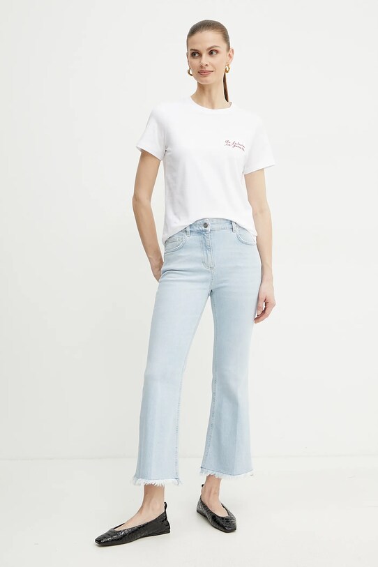 Bavlněné tričko Marella CAUCASO 2513971054 bílá SS25