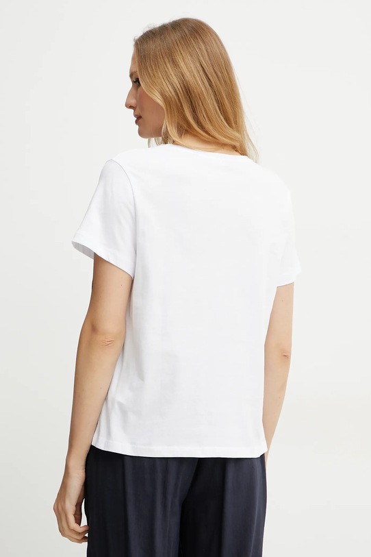 Ρούχα Βαμβακερό μπλουζάκι Marella Emme by Marella 2515971042 λευκό