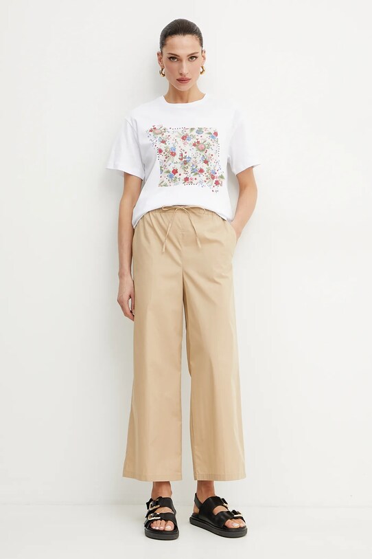 Marella tricou din bumbac Emme by Marella 2515971072 alb SS25
