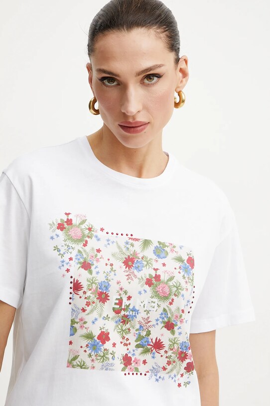Marella tricou din bumbac Emme by Marella alb 2515971072