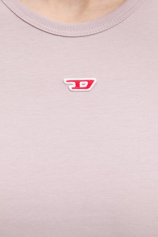 Diesel t-shirt in cotone T-UNCUTIE-LONG-D T-SHIRT A14962.0GRAI rosa