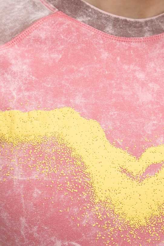 Pamučna majica dugih rukava Diesel T-IRONICA T-SHIRT A16635.0SLBB roza