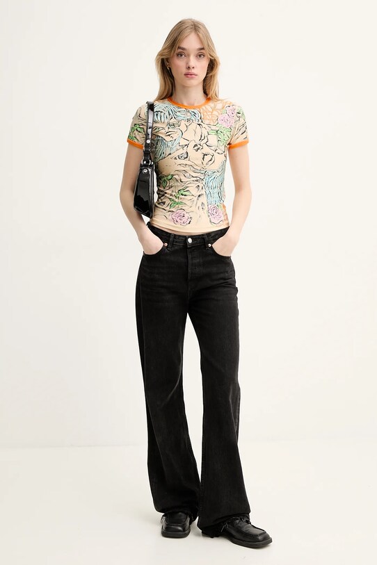Футболка Diesel T-UNCUTIE-LONG-Q2 T-SHIRT A16636.0KNAU бежевый SS25