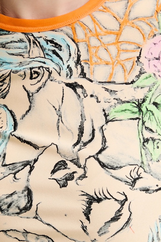 Tričko Diesel T-UNCUTIE-LONG-Q2 T-SHIRT A16636.0KNAU béžová