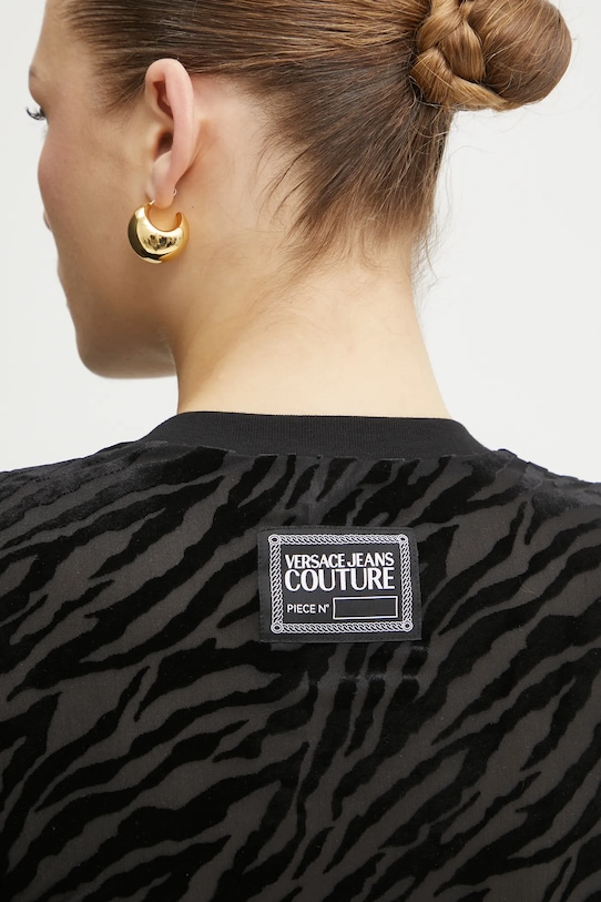 Tričko Versace Jeans Couture 78HAH602.J0191 čierna