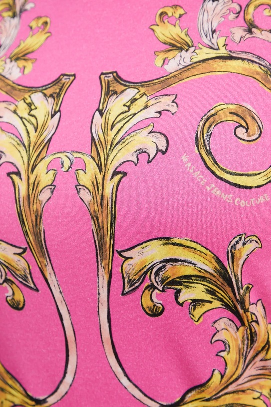 Versace Jeans Couture tricou din bumbac 78HAH6P8.JS472 roz