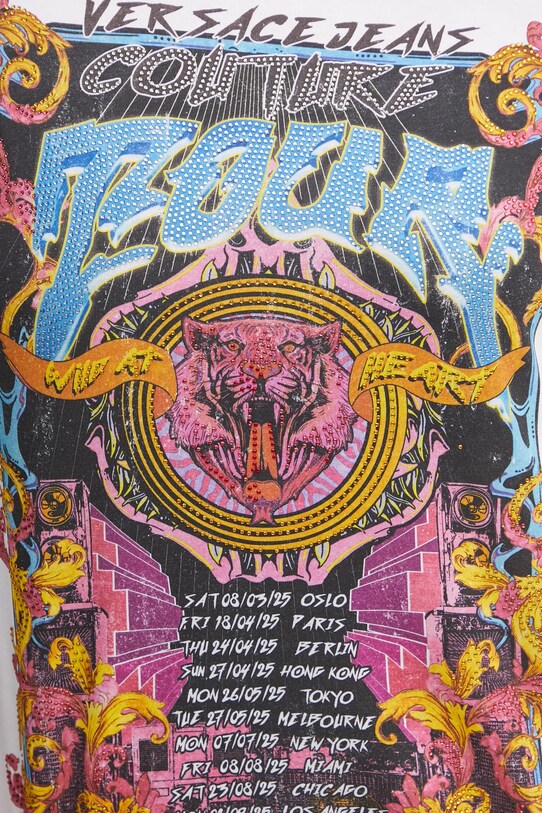 Pamučna majica Versace Jeans Couture 78HAHC03.CJ01C bijela