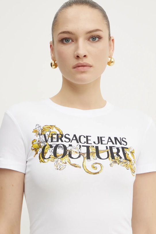 Versace Jeans Couture tricou alb 78HAHC05.CJ02C