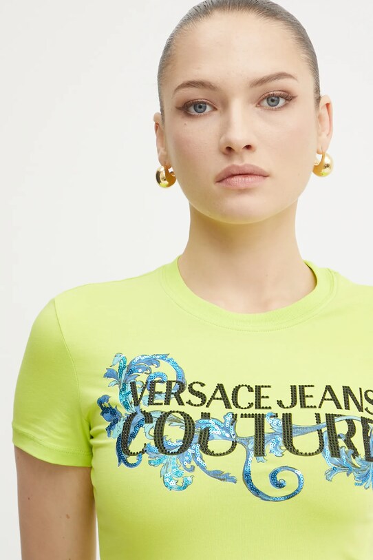 Versace Jeans Couture t-shirt zielony 78HAHC05.CJ02C