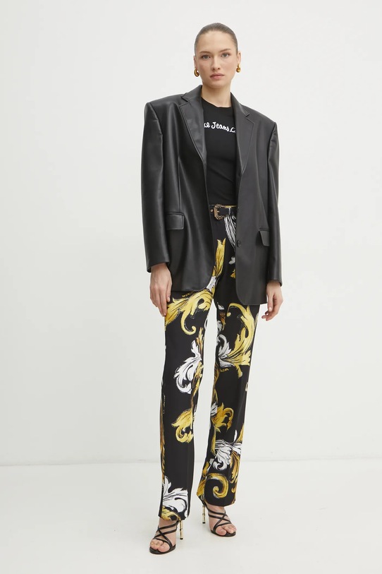 Tričko Versace Jeans Couture 78HAHC08.CJ02C čierna SS25