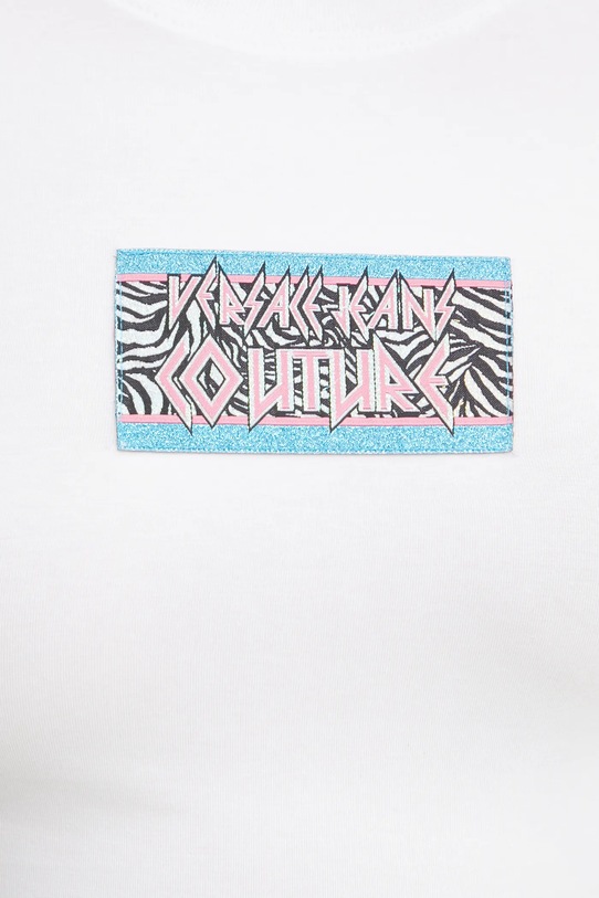 Kratka majica Versace Jeans Couture 78HAHC09.CJ02C bela