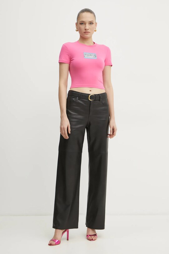 Футболка Versace Jeans Couture 78HAHC09.CJ02C розовый SS25