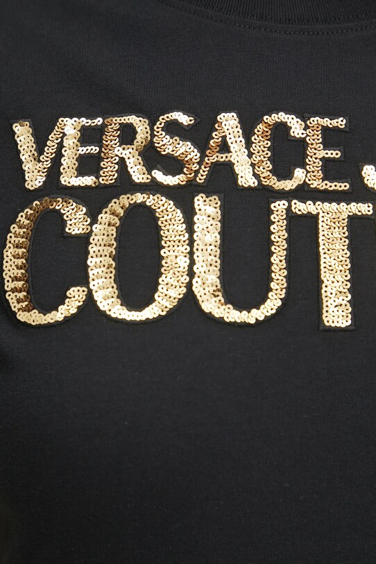 Бавовняна футболка Versace Jeans Couture 78HAHE02.CJ00E чорний