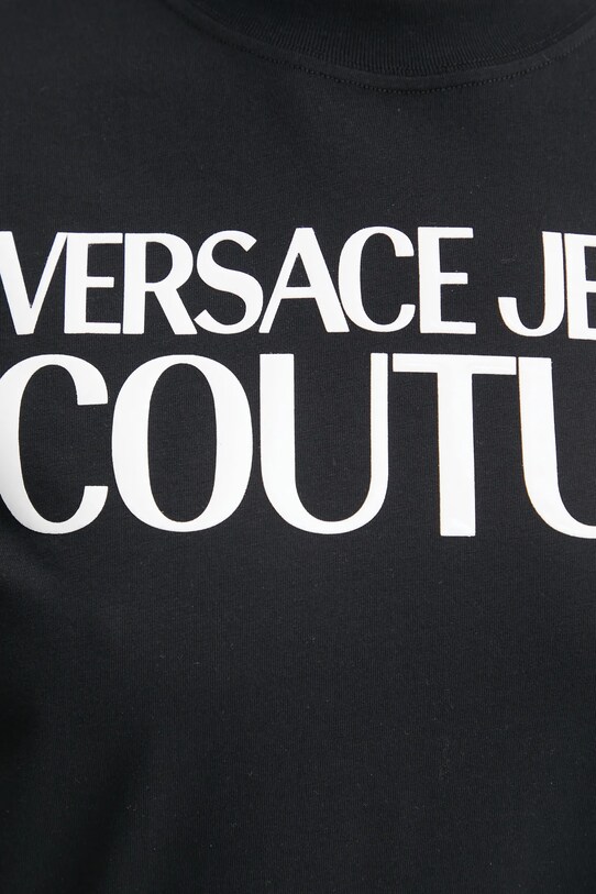 Versace Jeans Couture t-shirt bawełniany 78HAHE05.CJ00E czarny