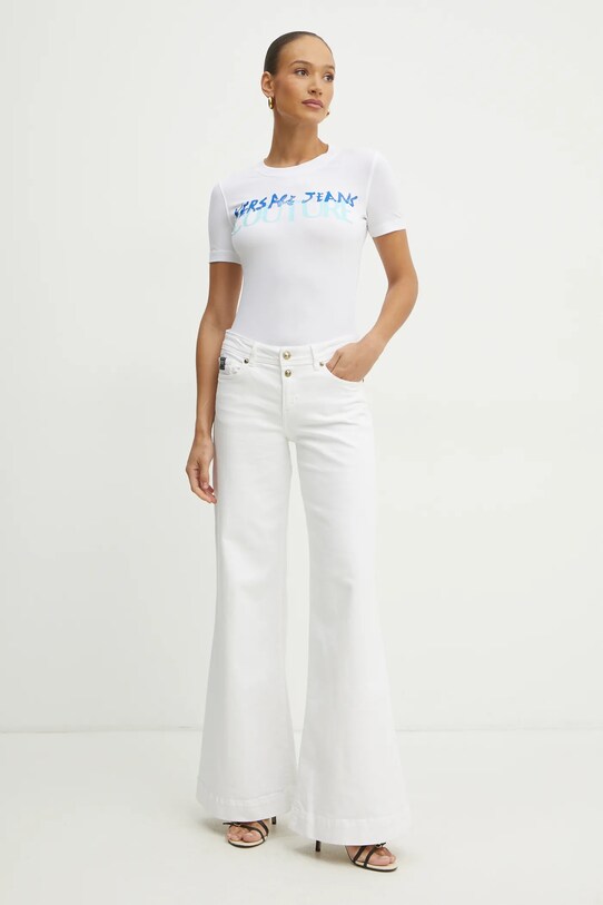 Versace Jeans Couture t-shirt 78HAHE06.CJ02E biały SS25