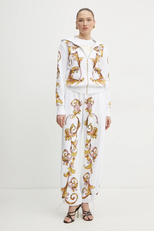 Бавовняна футболка Versace Jeans Couture 78HAHT01.CJ00T білий SS25
