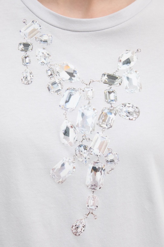 Sisley t-shirt bawełniany 3I1XL106R szary
