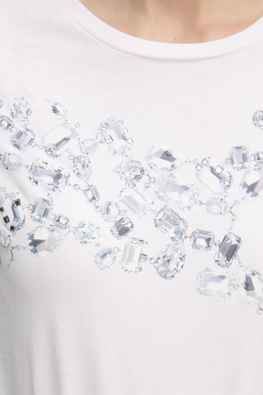 Sisley t-shirt bawełniany 3096L106T biały