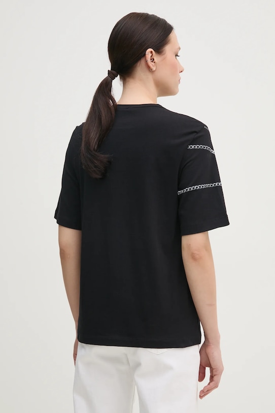 Îmbrăcăminte Sisley tricou din bumbac 3096L106T negru