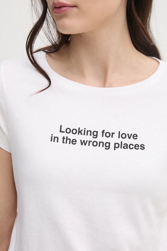 Хлопковая футболка Sisley 3I1XL106Q белый