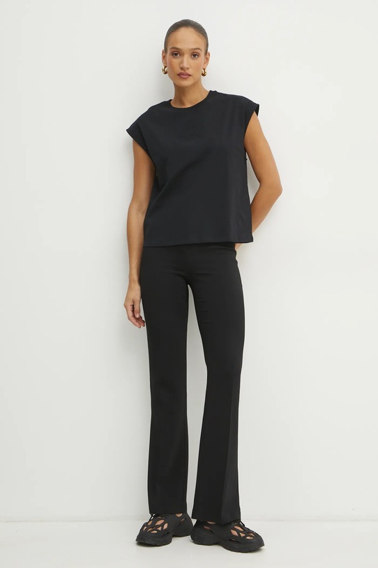 Памучна тениска Patrizia Pepe 2M4436.J290 черен SS25