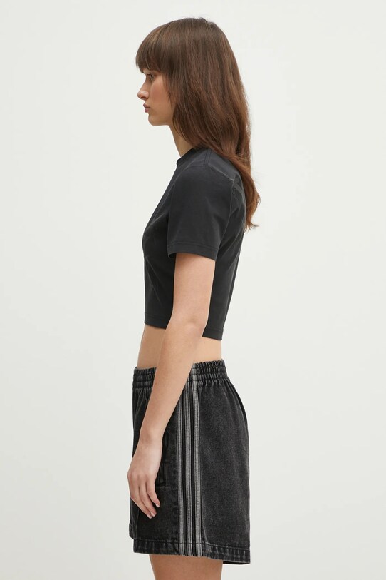 Tričko VETEMENTS Drip Metal Cropped Fitted WA66TR730B čierna SS25