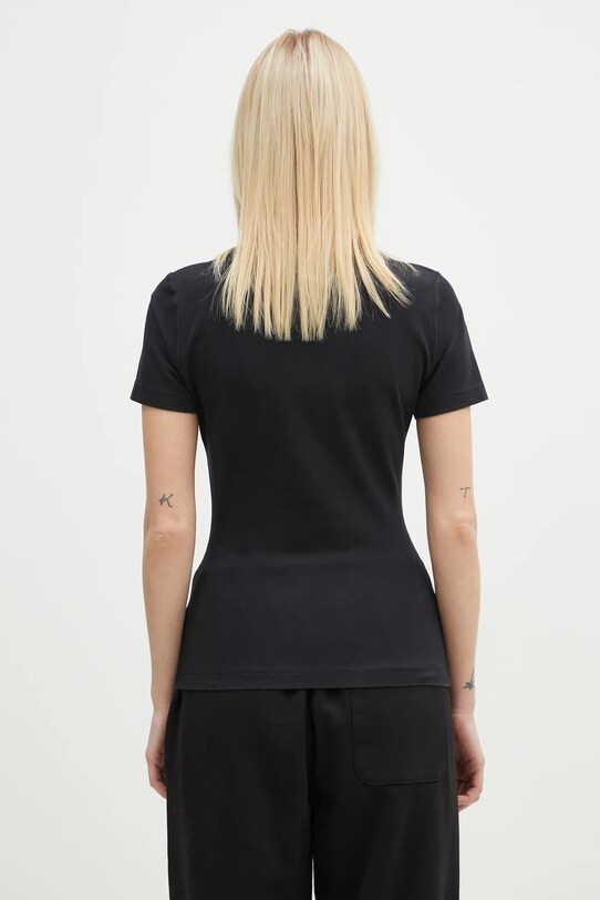 Одежда Хлопковая футболка VETEMENTS God Is A Woman Fitted Hourglass WA66TR620B чёрный