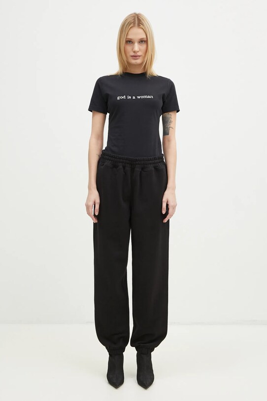 Хлопковая футболка VETEMENTS God Is A Woman Fitted Hourglass WA66TR620B чёрный