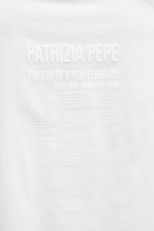Patrizia Pepe tricou din bumbac 2M4437.J290 alb