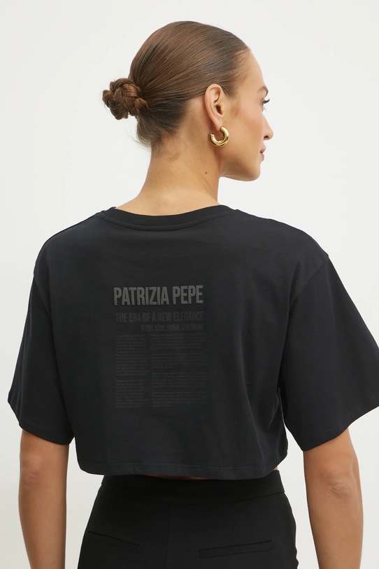 Odjeća Pamučna majica Patrizia Pepe 2M4437.J290 crna