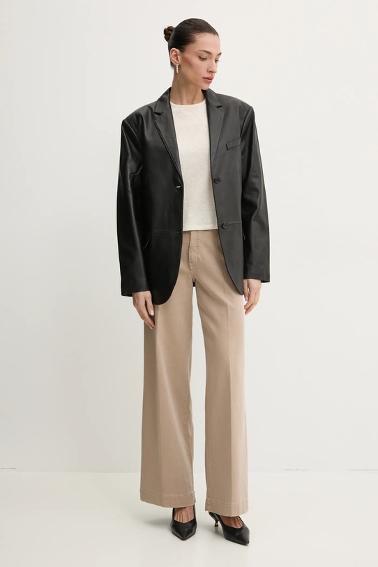 Льняной топ Patrizia Pepe 2M4458.J291 бежевый SS25