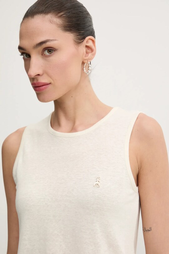 Patrizia Pepe top di lino beige 2M4458.J291