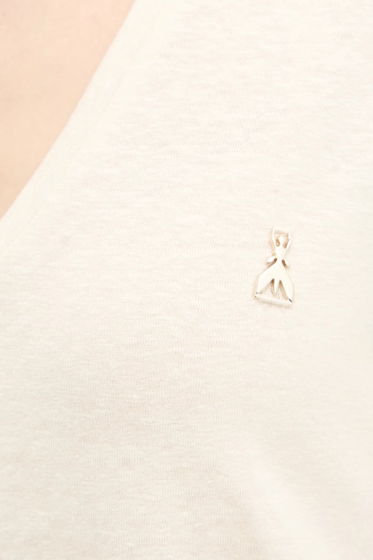 Patrizia Pepe t-shirt lniany 2M4459.J291 beżowy