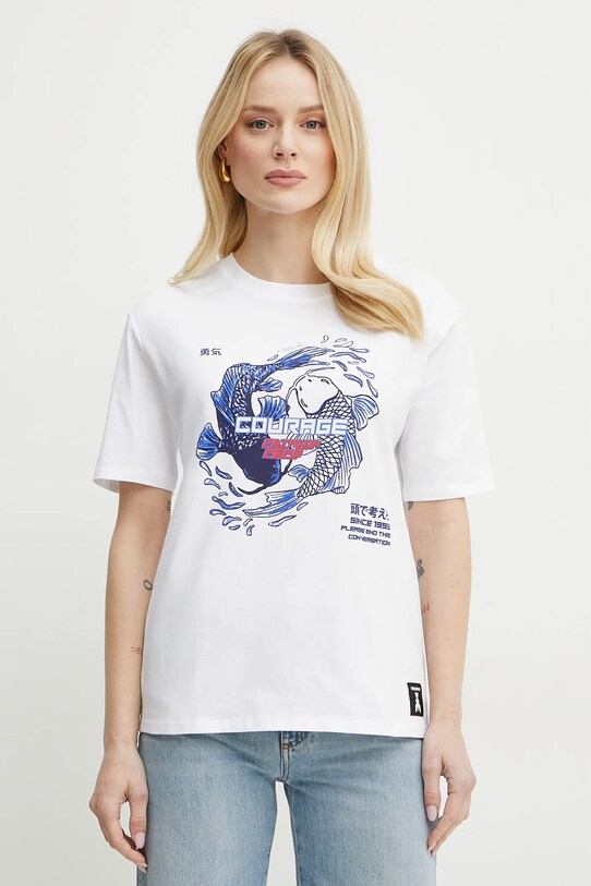 Patrizia Pepe tricou din bumbac print alb 2M4464.J297