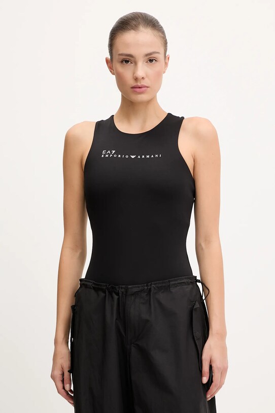 EA7 Emporio Armani body z elastanem czarny AF12625.7W000338